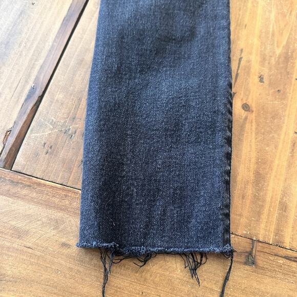 Judy Blue Jeans Size 5/27 Skinny Cropped Ultra Distressed Raw Hem Black Stretch - Picture 15 of 16